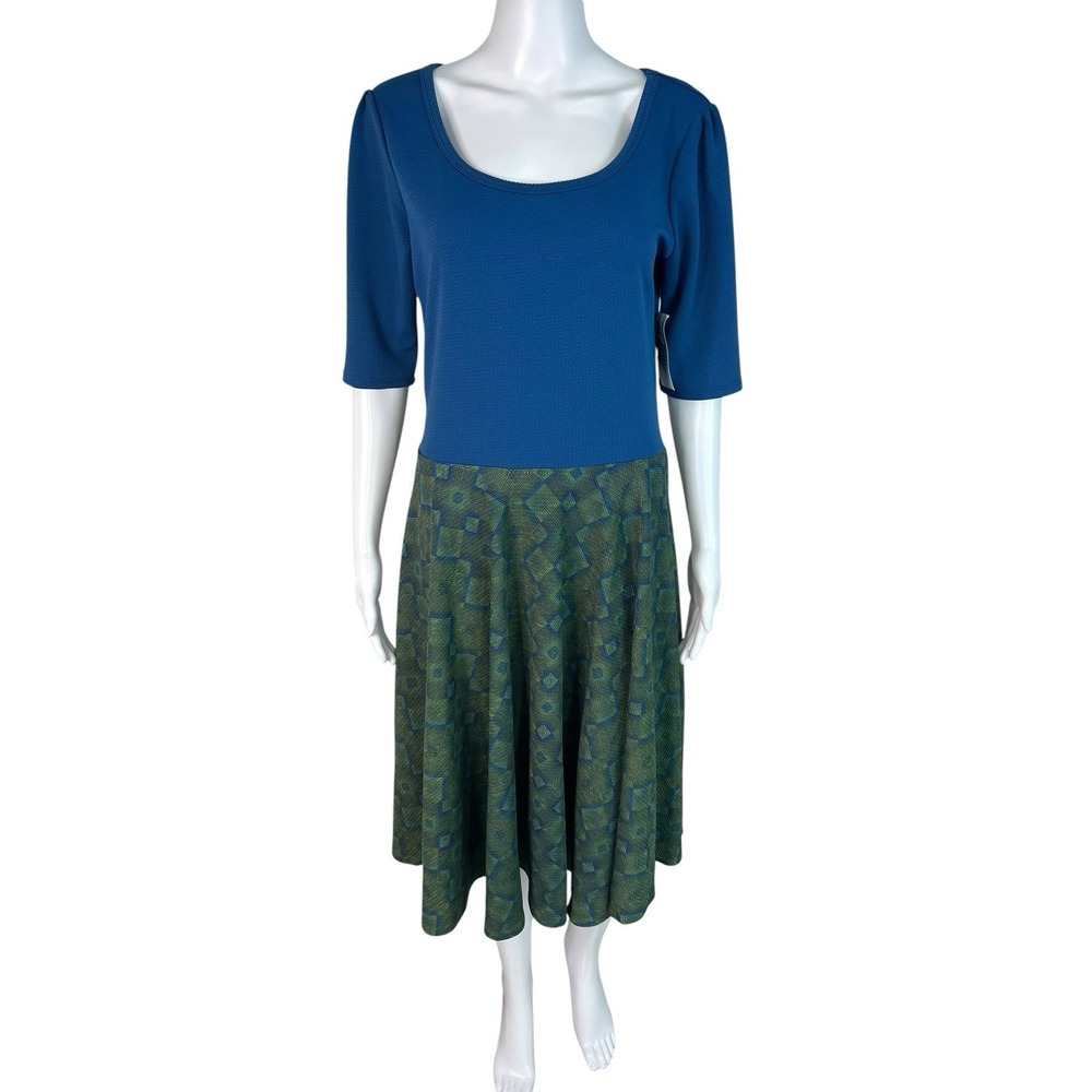 Lularoe Women's Dress Size XL Nicole Fit & Flare Comfort Teacher Office NWT